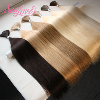 Extensions de cheveux humains vierges Remy 100% alignées sur les cuticules, en vrac, pour salons, vente en gros