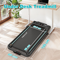 Tapis de course sous bureau 1-12 km/h, moteur silencieux, pliable et compact, pour la maison, le bureau et l'entraînement physique