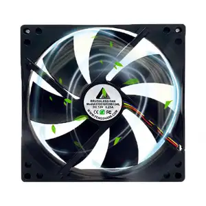 Venda quente 180x180x25mm DC Axial Fan Sleeve Ball Bearing 180mm 12V 24V Exaustor DC Brushless Ventilador de refrigeração