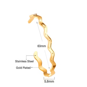 2022 China Factory Price Fashion Wholesale Bracelet Personalized <b>Stainless</b> <b>Steel</b> Gold Plated <b>Bangle</b> - Product Image 6