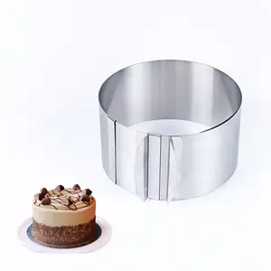 Anello per Mousse da cucina in acciaio inox da 6 a 12 pollici regolabile torta Mousse stampo torta torta torta torta decorazione stampo anello