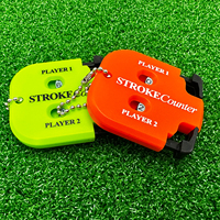Contatore di Punteggio per Mini Golf a Due Cifre, Modello Portachiavi, Durevole, in ABS Nero, 5.5x5cm