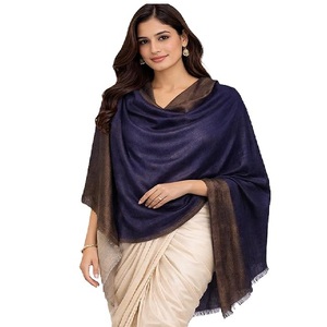 Soft Dual Tone Zari Reversible Stole for Women Designer <b>Shawl</b> <b>Wrap</b> Elegant Lightweight Fashion Accessory for All Seasons - Product Image 1