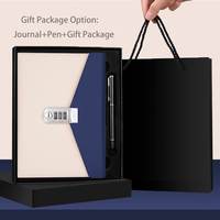 Vente en gros carnet de notes avec cadenas personnalisé Journal d'affaires Journal en cuir souple journal intime rechargeable avec cadenas codé
