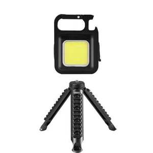 Мини перезаряжаемый светодиодный фонарик IP44 водонепроницаемый 500 + люмен яркий рабочий свет складной кронштейн открывалка для бутылок источник питания постоянного тока USB - Product Image 5