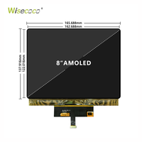 Layar AMOLED OLED Fleksibel IFS Lengkung Resolusi Tinggi 2K 8 Inci 2480*1860, Modul Layar Dapat Dibengkokkan untuk Desain Produk yang Dapat Dipakai