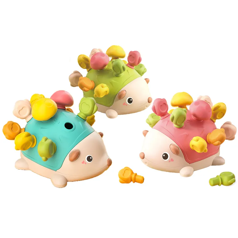 Zhorya Educational Hedgehog Assembling Block Learning Color Sensory Fine Motor Skills Toys Train Concentration Gifts For Kids