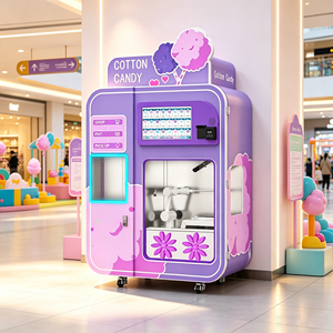 Kiosque à barbe à papa entièrement automatique avec écran tactile de 32 pouces pour parc d'attractions - Product Image 1