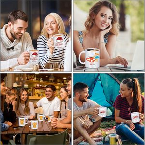 Tazas de Café de Cerámica Blanca de 11 oz, Tazas Sublimables Reutilizables, Juego de 36 para el Hogar, Diseño Minimalista - Product Image 4