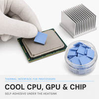 100 coussinets thermiques 10x10x1.5mm, refroidissement rapide, non conducteurs, pour CPU GPU