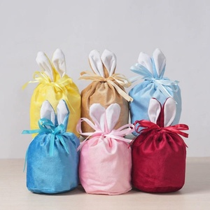 <b>Easter</b> Bunny Ear Velvet Fur-Padded Eco-Friendly Printing <b>Gift</b> <b>Bag</b> & Candy Box for Party and Creative Bundle - Product Image 2