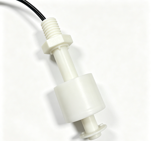 Capteur de niveau de liquide, interrupteur à flotteur en plastique blanc avec câble noir pour la détection de niveau élevé ou bas - Product Image 1