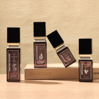 Nouvelle Bouteille de Lotion Carrée en Verre Ambré 15ml 20ml 30ml 40ml avec Bouchon Doré de Luxe, Flacon Pompe Vide pour Fond de Teint