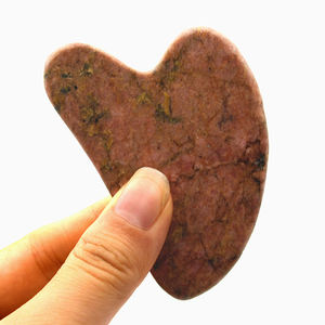 Gua Sha-masajeador Facial personalizado de cuarzo rosa, piedra de Jade para masaje Facial, tabla de ágata GuaSha - Product Image 5