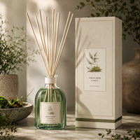 Diffuseur à bâtonnets 150 ml Marque Blanche Parfum Thé Blanc Formule Personnalisée Boîte d'Étiquettes pour Hôtels et Maisons