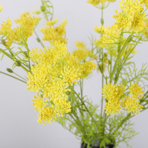 Fleur artificielle en plastique à quatre branches, haute simulation, pour décoration intérieure, décoration de mariage, matériel floral - Product Image 1
