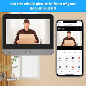 Tuya thông minh Wifi chuông cửa máy ảnh 3MP kỹ thuật số <span class=keywords><strong>Door</strong></span> <span class=keywords><strong>Viewer</strong></span> video lổ nhìn trộm home an ninh intercom bảo vệ với Cat <span class=keywords><strong>Eye</strong></span> thiết kế - Product Image 3