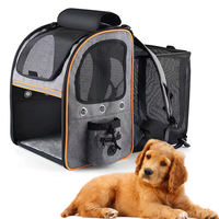 Sac à dos de transport pour chat à parois souples gris édition limitée MJ Manufacturer Direct Oxford extensible respirant avec fermeture éclair