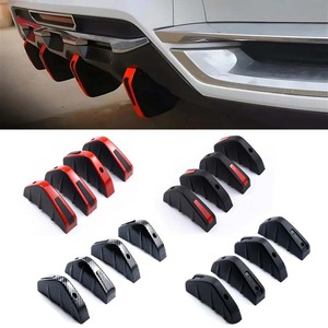 4 piezas de alerón de chasis para modificación de coche, barra de seguridad, labio trasero, decoración de alerón trasero, protector de parachoques trasero de coche - Product Image 1