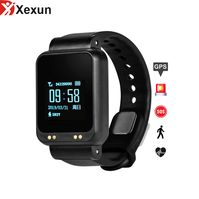 Xexun Real Time Tracking Watch Locator GPS Bracelet Elderly Poisoner Professional 4G Tracker Gps with SOS and Disassembly Alarm