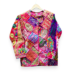 Vintage Cotton Ladies Fashionable New Quilted Embroidered Jacket Suzani Oversize Winter Autumn Kimono <b>Robe</b> Long <b>Coat</b> Occasions - Product Image 1