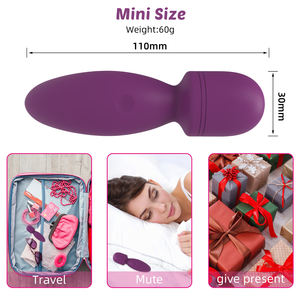 Nuevo Vibrador de Clítoris y Masajeador Corporal Mini Superpotente de 10 Velocidades con Diseño Ergonómico de Silicona Suave, Inalámbrico con Cable AV - Product Image 2