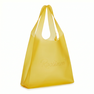BSCI Rootsmen Yellow Eco-Friendly TPU <b>Material</b> Beach Tote <b>Bag</b> Custom Logo Shoulder Handle Open Top Customizable for MOQ 500 Pcs - Product Image 3