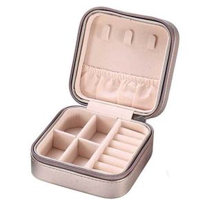 2024 Lowest Price Hot Sale Multi-function Small Pink PU Leather Jewelry Gift Box Rings <strong>Earrings</strong> Necklace Accessories Travel <strong>Case</strong> - Product Image 3