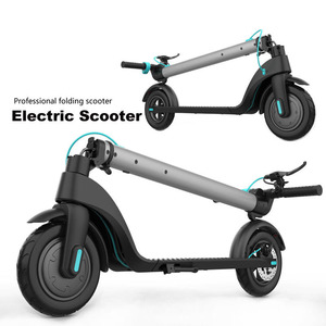 Scooter électrique de banlieue noir/argent 350W bon marché avec le support grand scooter gonflable de pneu de deux roues de 8.5 pouces - Product Image 4