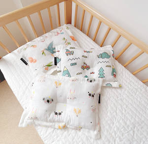 Almohada cuadrada en forma de bebé Yuan Shuang, gasa de algodón puro para 0-1-2 años, ropa de cama de las <span class=keywords><strong>cuatro</strong></span> estaciones, almohada de verano - Product Image 2