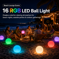 COOLQING Éclairage Extérieur et Intérieur Étanche IP65 pour Noël, Jardin, Paysage, Décoration Flottante, Boule Lumineuse LED Rechargeable