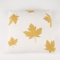 Housse de coussin décorative d'Halloween à motif feuillage doux, fermeture éclair, éco-responsable, idéale pour les influenceurs (KOL) et les photos Instagram
