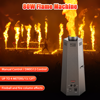U`King Lance-flammes hexagonal 80W pour scène, bar, DMX512, performance extérieure, machine à flamme réelle