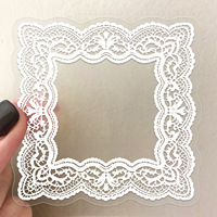 50 Pegatinas de Encaje Blanco con Diseño de Dibujos Animados, Transparentes, de PET, Impermeables, para Diario, Guitarra, Cuaderno, Laptop, Regalo