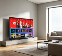 Televisor Android de 65 Pulgadas 4K Ultrafino de Pantalla Completa con LED, Ahorro de Energía y Cuidado de la Vista