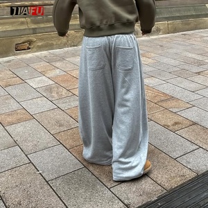 <strong>Baggy</strong> Sweatpants Oversized Soild Blank CustomStreetwear High Quality Wide Leg Straight Stacked Casual Sweat Pants <strong>Men</strong> <strong>Trousers</strong> - Product Image 2