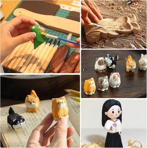 Bloques de tallado de tilo de tamaño grande personalizado, diseño moderno, madera de Balsa para tallar a mano, juguetes para niños, manualidades, adornos para muebles - Product Image 6