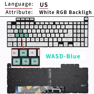 US/RU/SP แป้นพิมพ์สำหรับแล็ปท็อปใหม่สำหรับ <span class=keywords><strong>ASUS</strong></span> <span class=keywords><strong>TUF</strong></span> <span class=keywords><strong>Gaming</strong></span> <span class=keywords><strong>F15</strong></span> FX507 FX507Z/C/ZE/ZM/ZR FX707 FX517 FA507 FA507R GA507 FA617 2022 <span class=keywords><strong>2023</strong></span> - Product Image 3