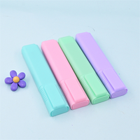 Ensemble de surligneurs personnalisés avec logo, 6/12 pièces, couleurs pastel, pointe biseautée, design esthétique mignon d'ours