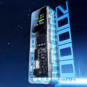 Banco de Energía de 20000 mAh, Cargador Portátil de Carga Rápida de 100 W para Teléfonos Inteligentes, Relojes Inteligentes y Computadoras Portátiles con Pantalla LED y Cable Retráctil - Product Image 5