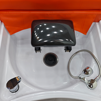 Salon de coiffure Mobilier Spa Orange Lit de massage Shampooing Tables Lit avec circulation d'eau