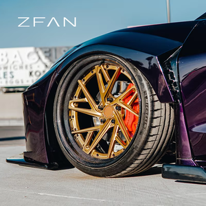 Rines de Aleación ZFAN de 17-24 Pulgadas, 5x112 5x130, Forjados en 6061-T6, de Fibra de Carbono, Escalonados, Personalizados para Carreras, para Lamborghini Urus y Corvette C8 - Product Image 3