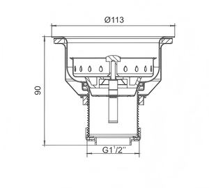 ตะแกรงกรองเศษอาหารในอ่างล้างจานสแตนเลส 304 รุ่นใหม่ สำหรับโรงแรม - Product Image 5