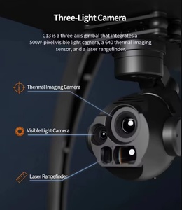 Skydroid C13 Cámara Térmica de Alta Resolución con <span class=keywords><strong>Zoom</strong></span> 30x, Seguimiento Inteligente, Estabilización de Tres Ejes y Triple Lente Óptica - Product Image 6