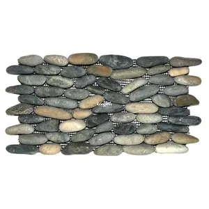 Pedras de montanhismo para praia, pedras redondas pequenas do rio tartaruga do mar pedras do mosaico da china