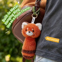 Stylo gel en peluche mignon, stylo en polaire doux avec porte-clés, pendentif animal, cadeau pour étudiant, accessoire de bureau