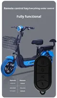 Vélo électrique de ville 250W 48V sans balais 3 vitesses 30-40 km/h Capteur Ultra-longue durée de vie de la batterie Cadre en acier léger Roues de 14 pouces