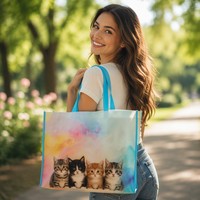 Matériau en tissu non tissé écologique, adapté pour servir de sac, peut être utilisé pour les promotions, thermosoudé par ultrasons, personnalisable