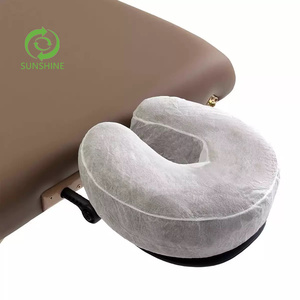 ปลอกหมอนรองศีรษะแบบใช้แล้วทิ้ง รูปตัวยู ผลิตจากผ้าไม่ถักทอ 100%PP/SMS บรรจุ 50 ชิ้น/ถุง สำหรับร้านเสริมสวย สปา นวด และความงาม - Product Image 1