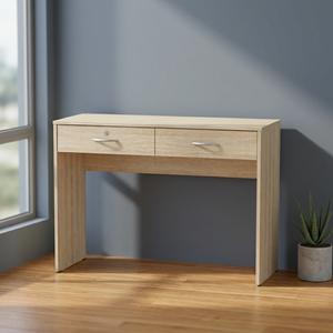 Escritorio Ejecutivo Moderno de Madera para Oficina en Casa Furnizone Modelo 1328, 2 Cajones de Almacenamiento, Diseño de Panel que Ahorra Espacio, Colores Personalizables - Product Image 3